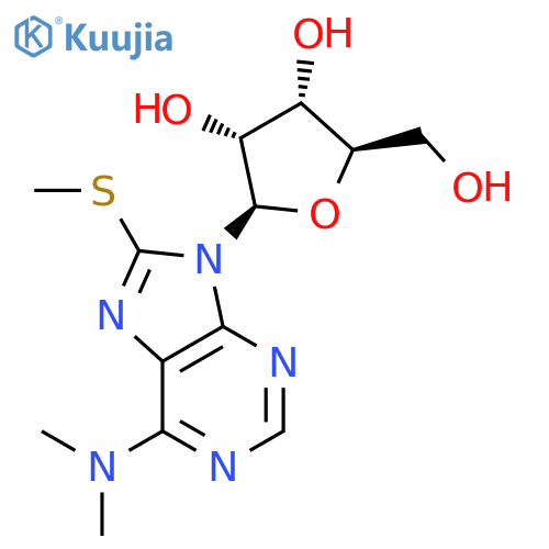 Adenosine, N,N-dimethyl-8-(methylthio)- structure