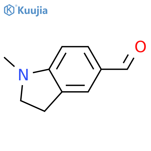1-methyl-2,3-dihydro-1H-indole-5-carbaldehyde structure