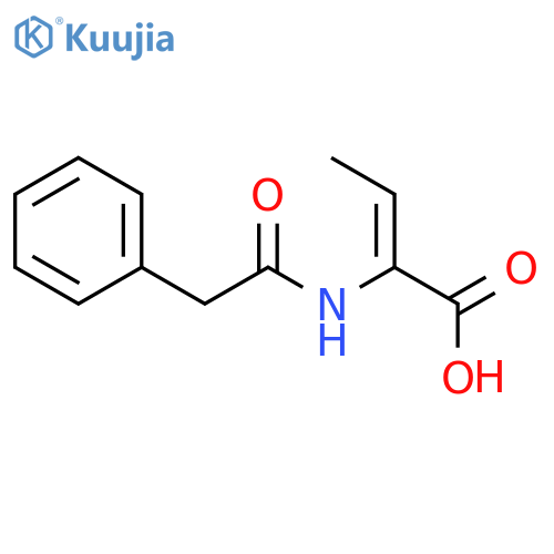2-Butenoic acid, 2-[(phenylacetyl)amino]-, (Z)- structure