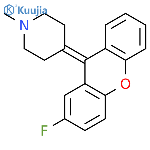 PIPERIDINE, 4-(2-FLUORO-9H-XANTHEN-9-YLIDENE)-1-METHYL- structure