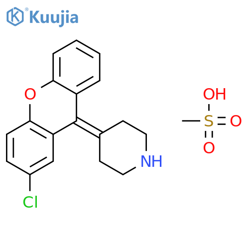 Piperidine, 4-(2-chloro-9H-xanthen-9-ylidene)-, methanesulfonate structure