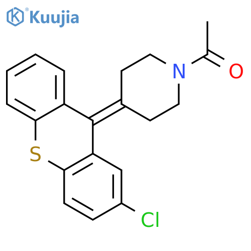 Piperidine, 1-acetyl-4-(2-chloro-9H-thioxanthen-9-ylidene)- structure