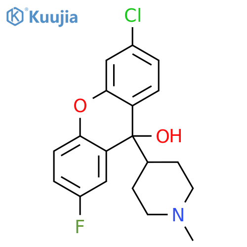 9H-Xanthen-9-ol, 6-chloro-2-fluoro-9-(1-methyl-4-piperidinyl)- structure