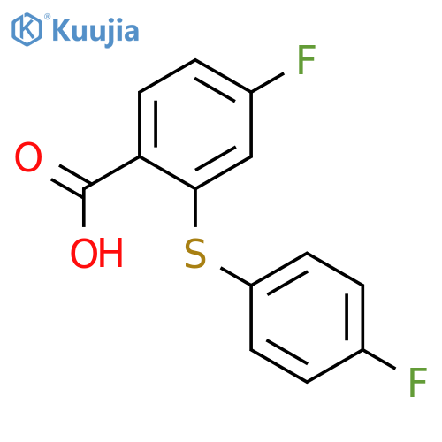 Benzoic acid, 4-fluoro-2-[(4-fluorophenyl)thio]- structure