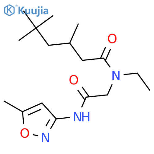 N-ethyl-3,5,5-trimethyl-N-{2-[(5-methylisoxazol-3-yl)amino]-2-oxoethyl}hexanamide structure