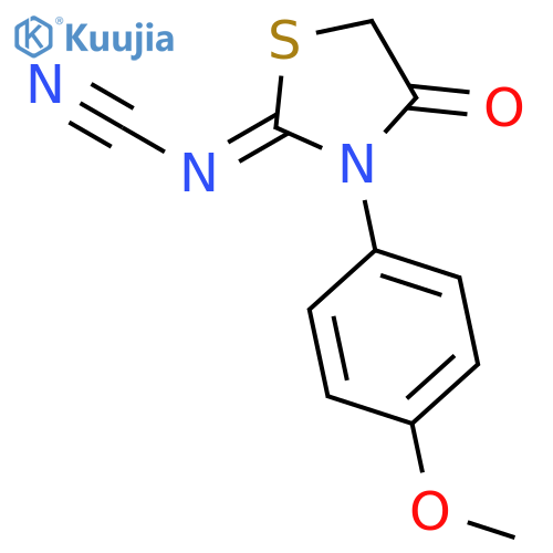 Cyanamide, [3-(4-methoxyphenyl)-4-oxo-2-thiazolidinylidene]- structure