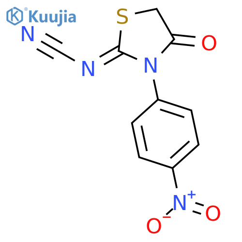 CYANAMIDE, [3-(4-NITROPHENYL)-4-OXO-2-THIAZOLIDINYLIDENE]- structure