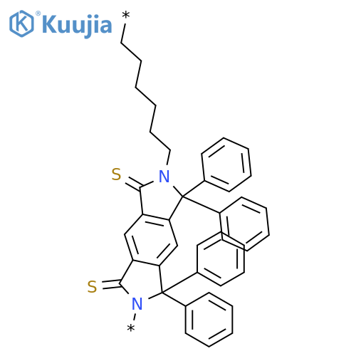 Poly[(5,7-dihydro-1,1,7,7-tetraphenyl-3,5-dithioxobenzo[1,2-c:4,5-c']dipyrrole-2,6(1H,3H)-diyl)-1,6-hexanediyl] structure