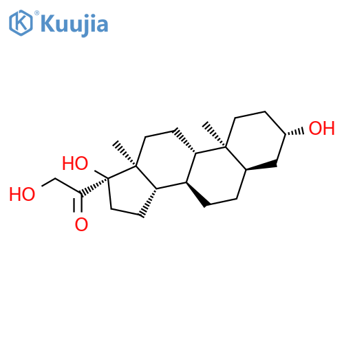 Pregnan-20-one,3,17,21-trihydroxy-, (3b,5b)- (9CI) structure