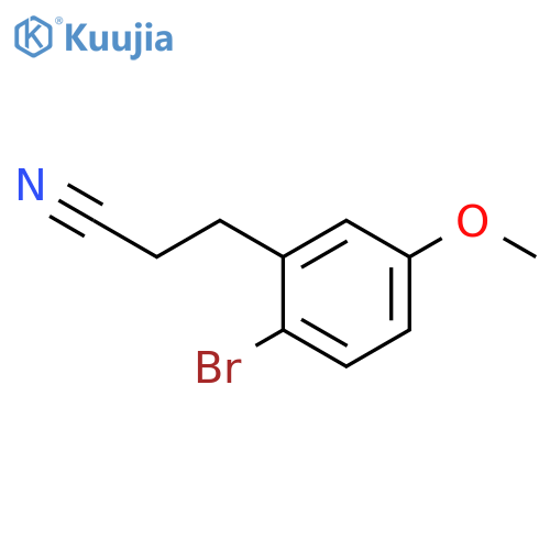 3-(2-bromo-5-methoxyphenyl)propanenitrile structure