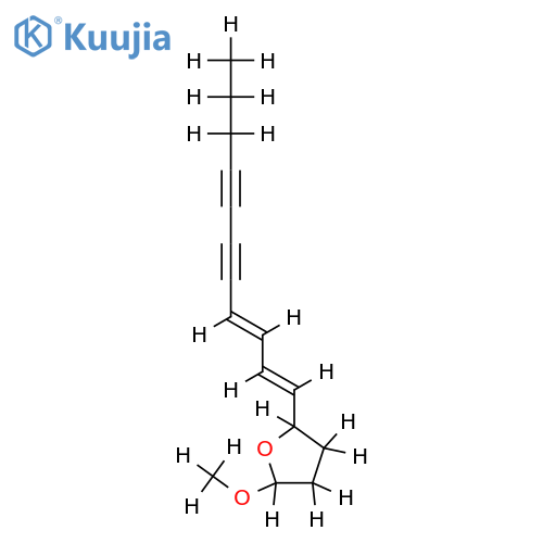 Me ether-(2R*,5S*,1'E,3'E)-form-Tetrahydro-5-(1,3-undecadiene-5,7-diynyl)-2-furanol, structure