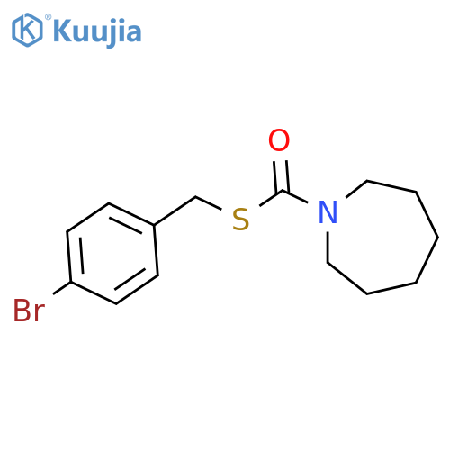 1H-Azepine-1-carbothioic acid, hexahydro-, S-[(4-bromophenyl)methyl] ester structure