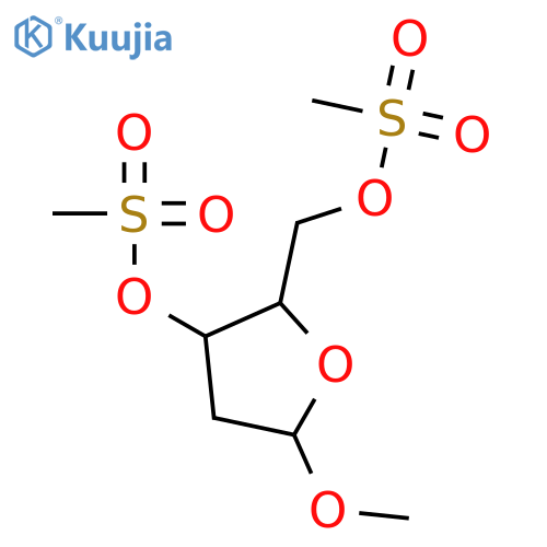 b-D-erythro-Pentofuranoside,methyl 2-deoxy-, dimethanesulfonate (9CI) structure
