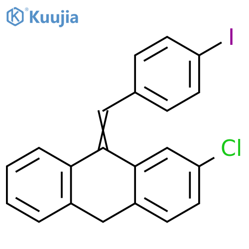 Anthracene, 2-chloro-9,10-dihydro-9-[(4-iodophenyl)methylene]- structure