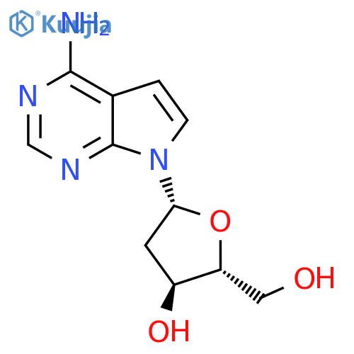 (2R,3S,5R)-5-(4-aminopyrrolo[2,3-d]pyrimidin-7-yl)-2-(hydroxymethyl)tetrahydrofuran-3-ol structure