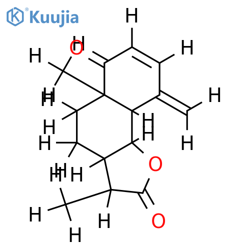 (11R)-6alpha-hydroxy-1-oxo-eudesma-2,4(15)-dien-12-oic acid-lactone structure