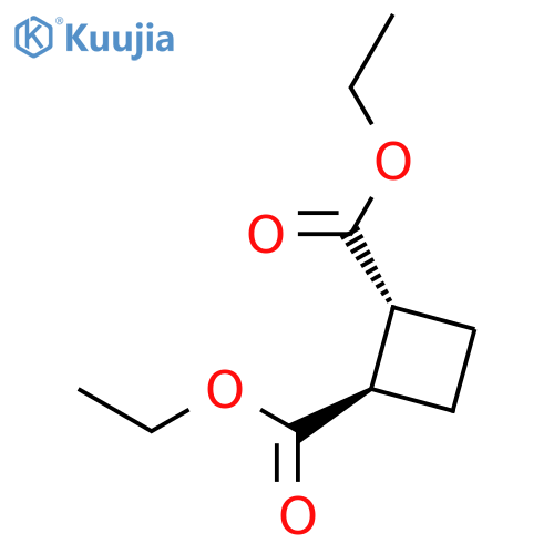 1,2-Cyclobutanedicarboxylic acid, diethyl ester, (1R-trans)- structure