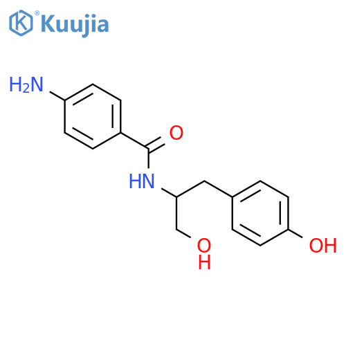 Benzamide, 4-amino-N-[2-hydroxy-1-[(4-hydroxyphenyl)methyl]ethyl]- structure