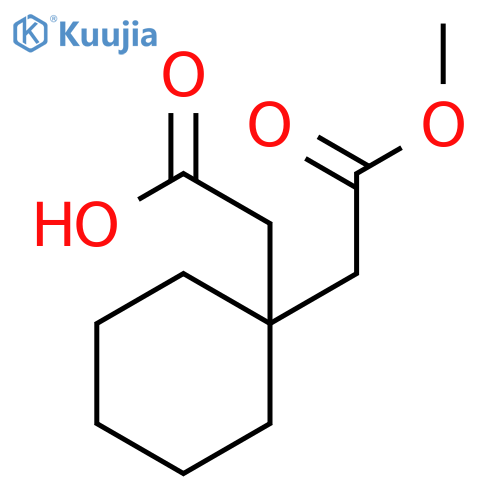 2-[1-(2-methoxy-2-oxo-ethyl)cyclohexyl]acetic acid structure