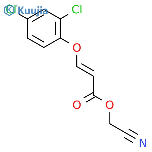 cyanomethyl (2E)-3-(2,4-dichlorophenoxy)prop-2-enoate structure