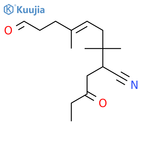 5-Nonenenitrile, 3,3,6-trimethyl-9-oxo-2-(2-oxobutyl)-, (5E)- structure