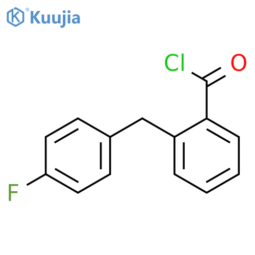 Benzoyl chloride, 2-[(4-fluorophenyl)methyl]- structure