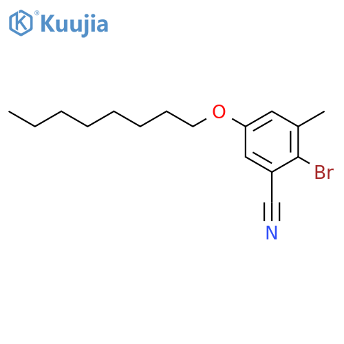 BENZONITRILE, 2-BROMO-3-METHYL-5-(OCTYLOXY)- structure