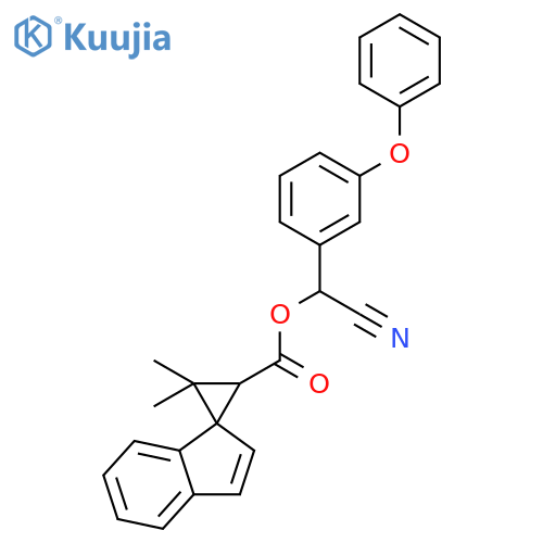 Spiro[cyclopropane-1,1'-[1H]indene]-2-carboxylicacid, 3,3-dimethyl-, cyano(3-phenoxyphenyl)methyl ester structure