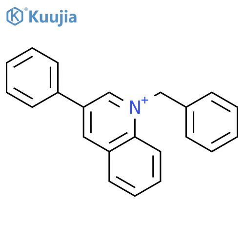 QUINOLINIUM, 3-PHENYL-1-(PHENYLMETHYL)- structure
