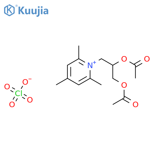 PYRIDINIUM, 1-[2,3-BIS(ACETYLOXY)PROPYL]-2,4,6-TRIMETHYL-, PERCHLORATE structure