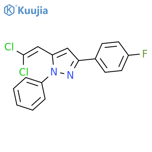 1H-Pyrazole, 5-(2,2-dichloroethenyl)-3-(4-fluorophenyl)-1-phenyl- structure