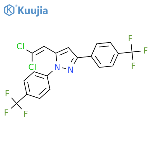 1H-Pyrazole, 5-(2,2-dichloroethenyl)-1,3-bis[4-(trifluoromethyl)phenyl]- structure