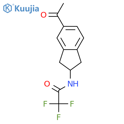 N-(5-Acetyl-2,3-dihydro-1H-inden-2-yl)-2,2,2-trifluoroacetamide structure