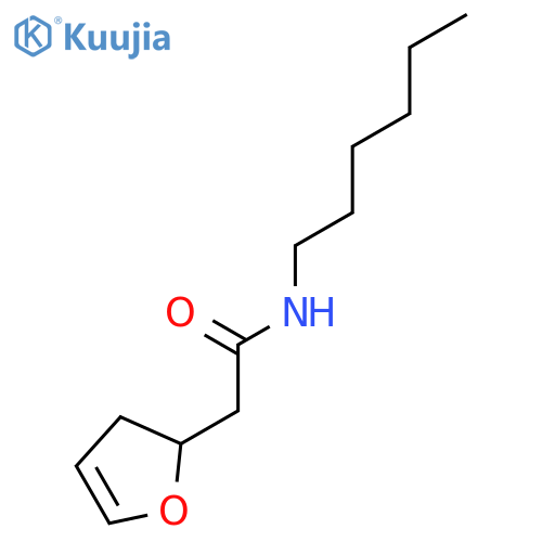 2-FURANACETAMIDE, N-HEXYL-2,3-DIHYDRO- structure