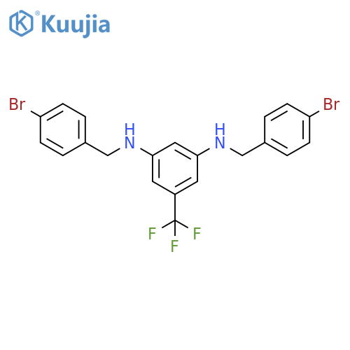 1,3-Benzenediamine,N,N'-bis[(4-bromophenyl)methyl]-5-(trifluoromethyl)- structure