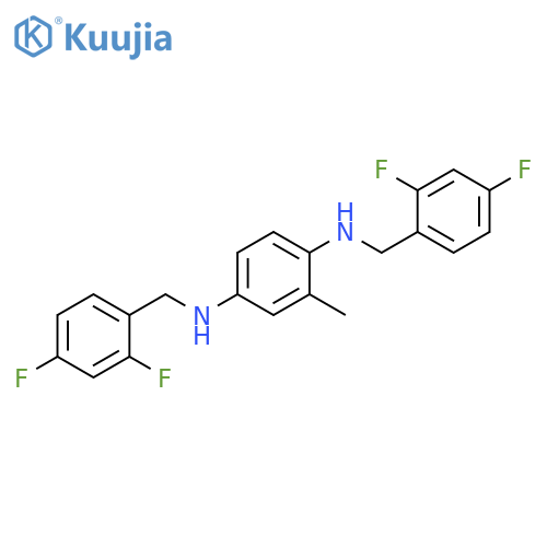 1,4-Benzenediamine, N,N'-bis[(2,4-difluorophenyl)methyl]-2-methyl- structure