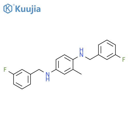 1,4-Benzenediamine, N,N'-bis[(3-fluorophenyl)methyl]-2-methyl- structure