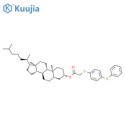 Cholestan-3-ol, [[4-(phenylthio)phenyl]thio]acetate, (3b,5a)- structure