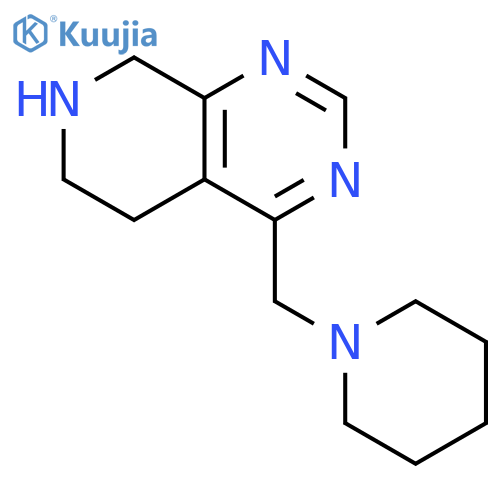 Pyrido[3,4-d]pyrimidine, 5,6,7,8-tetrahydro-4-(1-piperidinylmethyl)- structure