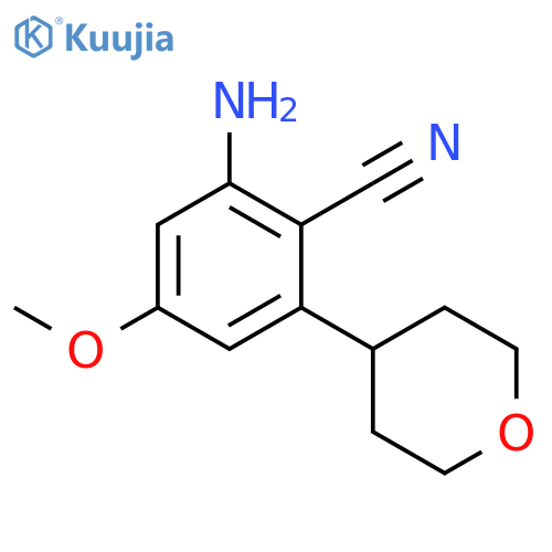 BENZONITRILE, 2-AMINO-4-METHOXY-6-(TETRAHYDRO-2H-PYRAN-4-YL)- structure