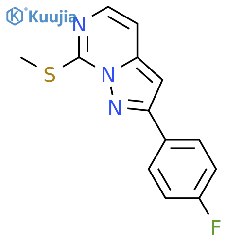 PYRAZOLO[1,5-C]PYRIMIDINE, 2-(4-FLUOROPHENYL)-7-(METHYLTHIO)- structure