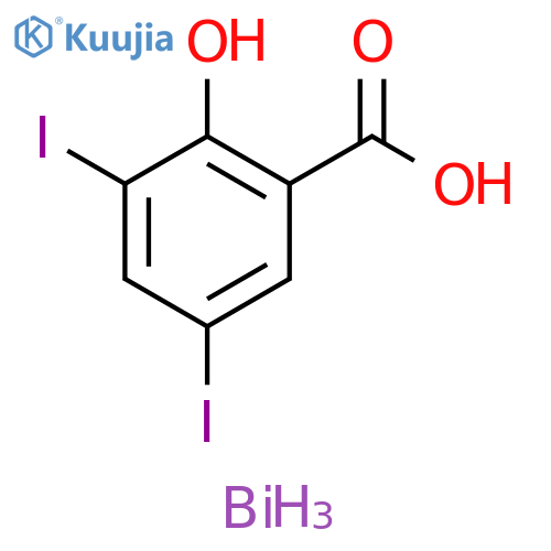 Benzoic acid, 2-hydroxy-3,5-diiodo-, bismuth salt structure