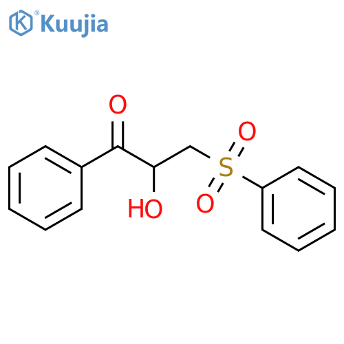 1-Propanone, 2-hydroxy-1-phenyl-3-(phenylsulfonyl)- structure