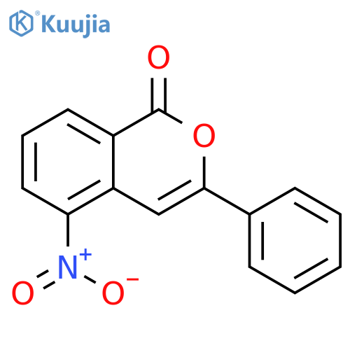 1H-2-Benzopyran-1-one, 5-nitro-3-phenyl- structure