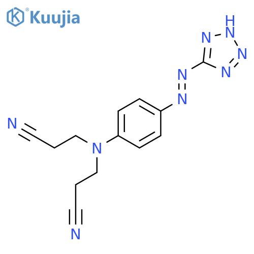 3,3'-({4-[2-(5H-Tetrazol-5-ylidene)hydrazinyl]phenyl}azanediyl)dipropanenitrile structure