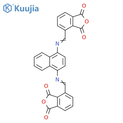 1,3-Isobenzofurandione,4,4'-[1,4-naphthalenediylbis(nitrilomethylidyne)]bis- structure