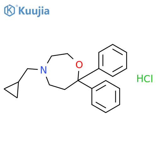 4-(Cyclopropylmethyl)-7,7-diphenyl-1,4-oxazepane hydrochloride structure