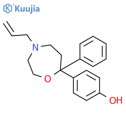 Phenol, 4-[hexahydro-7-phenyl-4-(2-propenyl)-1,4-oxazepin-7-yl]- structure