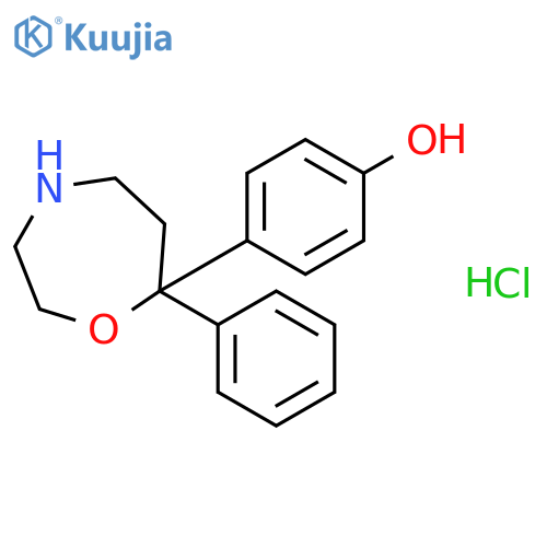 Phenol, 4-(hexahydro-7-phenyl-1,4-oxazepin-7-yl)-, hydrochloride structure