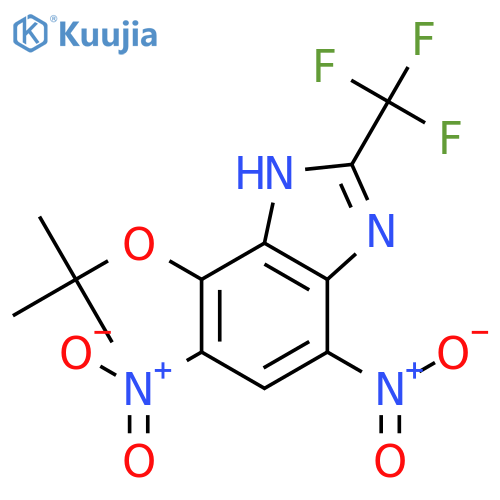 1H-Benzimidazole,4-(1,1-dimethylethoxy)-5,7-dinitro-2-(trifluoromethyl)- structure
